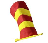 Sombrero con patrón de rayas, sombrero de capitán militar, disfraz de fiesta de borde grande, transpirable, para Halloween, carnavales y eventos de cosplay