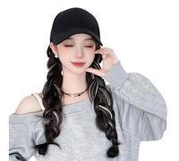 Sombrero Con Pelo Postizo | 50 Centímetros Pelucas para Mujeres | Sombrero Ajustable Transpirable Uso Diario Verano Cosplay Fiesta Noviazgo Halloween