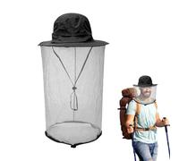 Sombrero con red antimoscas - Sombrero antimoscas con red de velo, protección cervical ajustable con mosquitera para actividades al aire libre escalada y senderismo