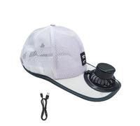 Sombrero Con Ventilador Alimentado Por Energía Solar USB Recargable De Ala