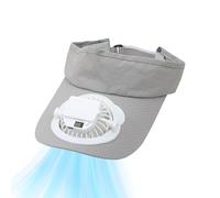 Sombrero con ventilador integrado, sombrero USB transpirable con ventilador integrado, novedoso accesorio deportivo para deportes, siega, viajes, verano, trabajo, construcción, vacaciones, senderismo