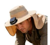 Sombrero con ventilador | Recargable por USB, sombrero refrigerado con alimentación solar - con ventilador, para vacaciones de verano, senderismo, camping, viajes, verde caqui, L