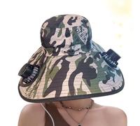 Sombrero con ventilador solar, gorro de verano con amplia tensión y ventilador de energía solar | Accesorio de refrescante USB recargable con amplia tensión protección UV para viaje