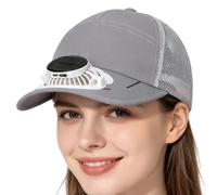 Sombrero con Ventilador Solar Recargable por USB y Malla de Secado Rápido