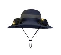 Sombrero con Ventilador Solar | Sombrero de Sol con Ventiladores de Energía Solar - Gorro de ala Ancha Protección UV Transpirable para Playa Senderismo Viajes Exteriores