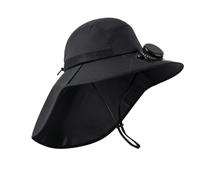 Sombrero con Ventilador Solar Y ala Ancha Gorra De Cubo Ajustable con