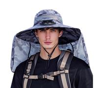 Sombrero con Ventiladores De Energía Solar - Sombrero Solar De ala Ancha con Ventilador USB Transpirable Y Protección Cervical,Sombreros para Mujer De Jardinería Césped Paseos En Bote Y Senderismo