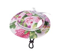 Sombrero con visera para perro de borde | Gorra de porosa con agujeros para la oreja y la barbilla ajustable para el verano | Sombrero de paja para perro Sombrero para mascotas