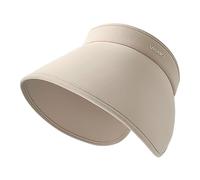 Sombrero con visera parasol - Sombrero con protección solar ajustable de seda de hielo de 56-62 cm, pantalla con protección UV integral, diseño superior vacío transpirable, gorro de verano, beige, M