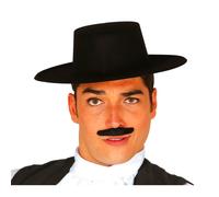 Sombrero Cordobés Negro para Adulto, Sombrero de Disfraz Elegante, Estilo Tradicional Español con , Ideal para Fiestas Temáticos