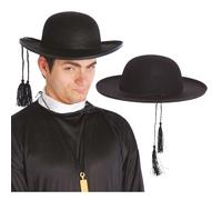 Sombrero cura de fieltro, estilo tradicional, para adultos, complemento de disfraz y eventos temáticos