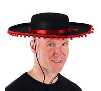 Sombrero de - 55 - 60 cm, disfraz de flamenco, sombrero mexicano de ala ancha, práctico pompón adornado, accesorio de traje español para hombres y mujeres, festival, carnaval, baile,