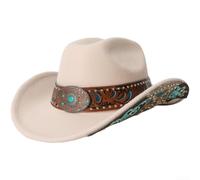 Sombrero de ala ancha con forma de campana para mujer con inspiración retro francesa para una actualización de conjunto occidental (beige)