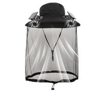 Sombrero de ala ancha con ventilador solar - Tocado de Tipo Bucket UPF50+ con Mosquitera,Gorra para r al Aire Libre,Para senderismo, camping, playa, deportes exteriores, hombres, mujeres, viajes y cum