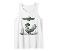 Sombrero de ala Ancha para Aves surrealistas, diseño de ovni del Desierto Camiseta sin Mangas