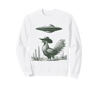 Sombrero de ala Ancha para Aves surrealistas, diseño de ovni del Desierto Sudadera