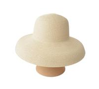 Sombrero de ala grande en forma de campana, vintage, Audrey Hepburn, sombrero de paja, herramienta de modelado hundido, alta capacidad de simulación, ambiente turístico de playa, beige, Talla única