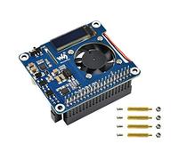 Sombrero de alimentación a través de Ethernet (POE) para Raspberry Pi 4B/3B+, pantalla OLED integrada de 0.9 pulgadas y ventilador de refrigeración, con modo conmutado aislado