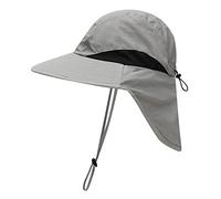 Sombrero de Ancho Brim Hombre Ajustable Gorro Pescador Plegable Sombrero de Pescador Sombrero Safari Montaña Protectora UV para Pesca Camping Caza Senderismo Exteriores
