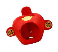 Sombrero de Año Nuevo Chino, Sombrero de Cosplay, Gorras de Felpa, Accesorios de Foto, Festival de Primavera Año Nuevo, Fiesta de Año Nuevo, Sombrero de Dios de la Riqueza, Cosplay Sombrero para