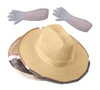 Sombrero de Apicultor Set Reutilizable Guantes de Piel de Oveja