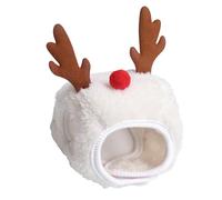 Sombrero de árbol de Navidad de reno para decoración de mascotas, pompones de estrella de reno, accesorios para fotos, disfraces de Navidad para perros