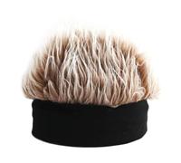Sombrero de atado | de punto, sombrero de peluca de hip hop realista, sombreros de peluca de corto divertidos para interior y exterior