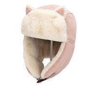 Sombrero De Aviador Gorro cálido con Orejeras for Mujer, Gorro Grueso de Invierno Solapas, esquí Orejas Gato, Gorros Bombardero, Piel sintética for(04)
