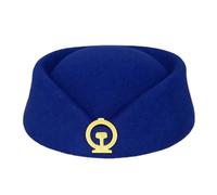 Sombrero de azafata para mujer, uniforme de ferrocarril, sombrero de azafata, juego de rol, fiesta, cosplay, entrenador, actuaciones en escenario, tocado, personal de tren, D, Talla única