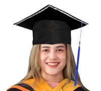 Sombrero De Bachelor Para Ceremonia De Graduación | Sombrero Estudiante Brillante Niño | Peluquería Con Pompón, Accesorios Disfraz Universitario, Decoración Fiesta Estudiante y Evento Escolar