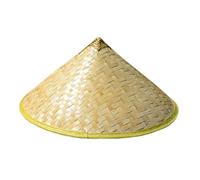 Sombrero de bambú chino oriental retro hecho a mano, sombrero de bambú de ratán, para viajes, pesca, jardinería, carnaval, disfraz, Halloween, fiesta temática