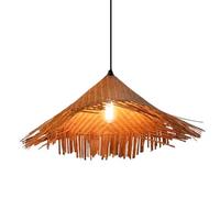 Sombrero De Bambú Lámpara Colgante Estilo Pastoral Luz Colgante Tejido De Bambú Luz Colgante Lámpara De Techo Decorativa Para Restaurante, Sala De Té, Granja