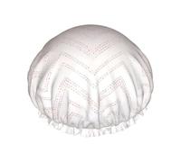 Sombrero de baño con patrón bonito y brillante, sombrero de baño doble reutilizable, disfruta de una experiencia de baño más avanzada