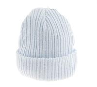 Sombrero de bebé de punto acanalado para recién nacido hasta 12 meses azul azul Talla:3-6 meses