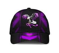 Sombrero De Béisbol Apoyo A La Campaña De Concienciación sobre La Fibromialgia con El Lazo Morado Sombrero del Camionero Ajustable Deportes Visera Sombreros, para Playa, Senderismo, 57-60cm