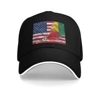 Sombrero De Béisbol Bandera De Benín con Cremallera Divertida Sombrero del Camionero Casual Clásica Visera Sombreros, para Senderismo, Deporte, Playa, 55-59cm