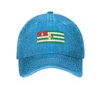 Sombrero De Béisbol Bandera del Presidente De Abjasia Gorra De Béisbol De Mezclilla Mujer Hip Hop Unisex Sombreros, para Senderismo, Playa, Exterior, 55-59cm