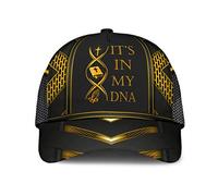 Sombrero De Béisbol Cristianismo Dios Jesús Está En Mi ADN Amarillo Sombrero del Camionero Hip Hop Hombre Gorras De Golf, para Cámping, Playa, Deporte, 57-60cm