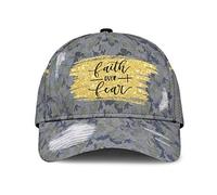 Sombrero De Béisbol Cristianismo Dios Jesús Fe sobre El Miedo Sombrero Pico Ajustable Deportes Visera Sombreros, para Cámping, Senderismo, Deporte, 57-60cm