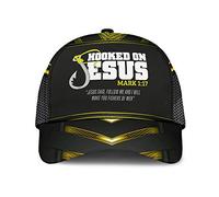 Sombrero De Béisbol Enganchado A Jesús Pescadores De Hombres Amante del Fish Amarillo Sombrero del Camionero Deportes Mujer Visera Sombreros, para Cámping, Senderismo, Playa, 57-60cm