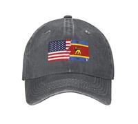 Sombrero De Béisbol Estandarte Real De Esuatini Y América Sombrero del Camionero Ajustable Hombre Visera Sombreros, para Senderismo, Playa, Exterior, 55-59cm