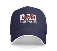 Sombrero De Béisbol Feliz Día del Padre Papá Fuera De Servicio Ve Y Pregúntale A Tu Mamá Gorra Tipo Sándwich Transpirable Mujer Visera Sombreros, para Playa, Deporte, Senderismo, 55-59cm