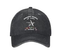 Sombrero De Béisbol Insignia De Rango De Brigada De 1 Estrella De EE. UU. Veteran De La Guerra del Golfo Gorra De Béisbol De Caza Ajustable Visera Sombreros, para Playa, Cámping, 55-59cm