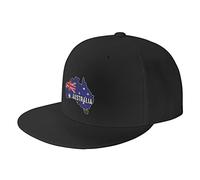 Sombrero De Béisbol Mapa De La Bandera De Australia Sombrero Pico Ajustable Moda Gorras De Golf, para Deporte, Senderismo, Cámping, Playa, 55-59cm