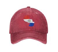 Sombrero De Béisbol Mapa De La Bandera De Paraguay Gorra De Béisbol De Caza Ajustable Moda Gorras De Golf, para Senderismo, Playa, Exterior, 55-59cm