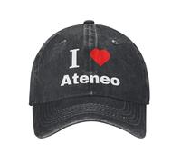 Sombrero De Béisbol Me Encanta El Ateneo Sombrero del Camionero Transpirable Hip Hop Visera Sombreros, para Cámping, Exterior, Playa, 55-59cm