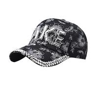 Sombrero de béisbol para hombre y mujer, gorra de béisbol de mezclilla, con hebilla, para exteriores, sombrero, taza de té, diadema, Negro, Talla única