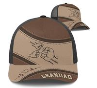 Sombrero De Béisbol Personaliza El Choque De Puños con El Nombre del Nieto Y Su Ritmo Cardíaco Gorra De Táctico Casual Hip Hop Gorras De Golf, para Senderismo, Cámping, Hombre, 57-60cm