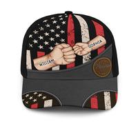 Sombrero De Béisbol Personaliza El Choque De Puños con Los Nombres De Tus Nietos Impresos Sombrero del Camionero Transpirable Clásica Unisex Sombreros, para Deporte, Senderismo, Playa, 57-60cm