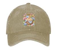 Sombrero De Béisbol Rabbit De Pascua, Cesta De Rabbit De Primavera Gorra De Béisbol De Caza Transpirable Deportes Gorras De Golf, para Cámping, Exterior, Playa, 55-59cm